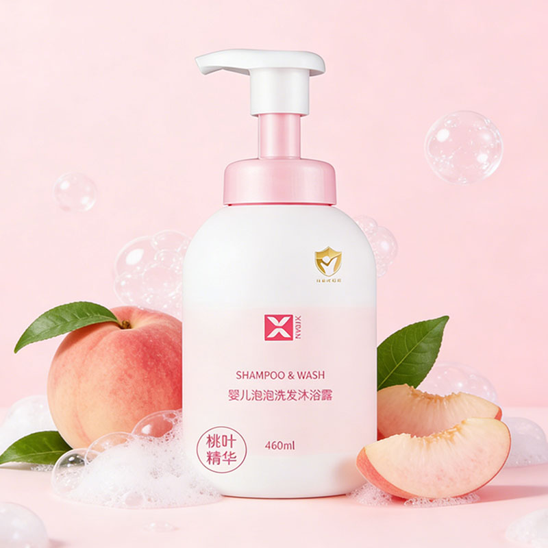 桃叶泡泡洗发沐浴露