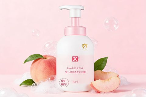 桃叶泡泡洗发沐浴露